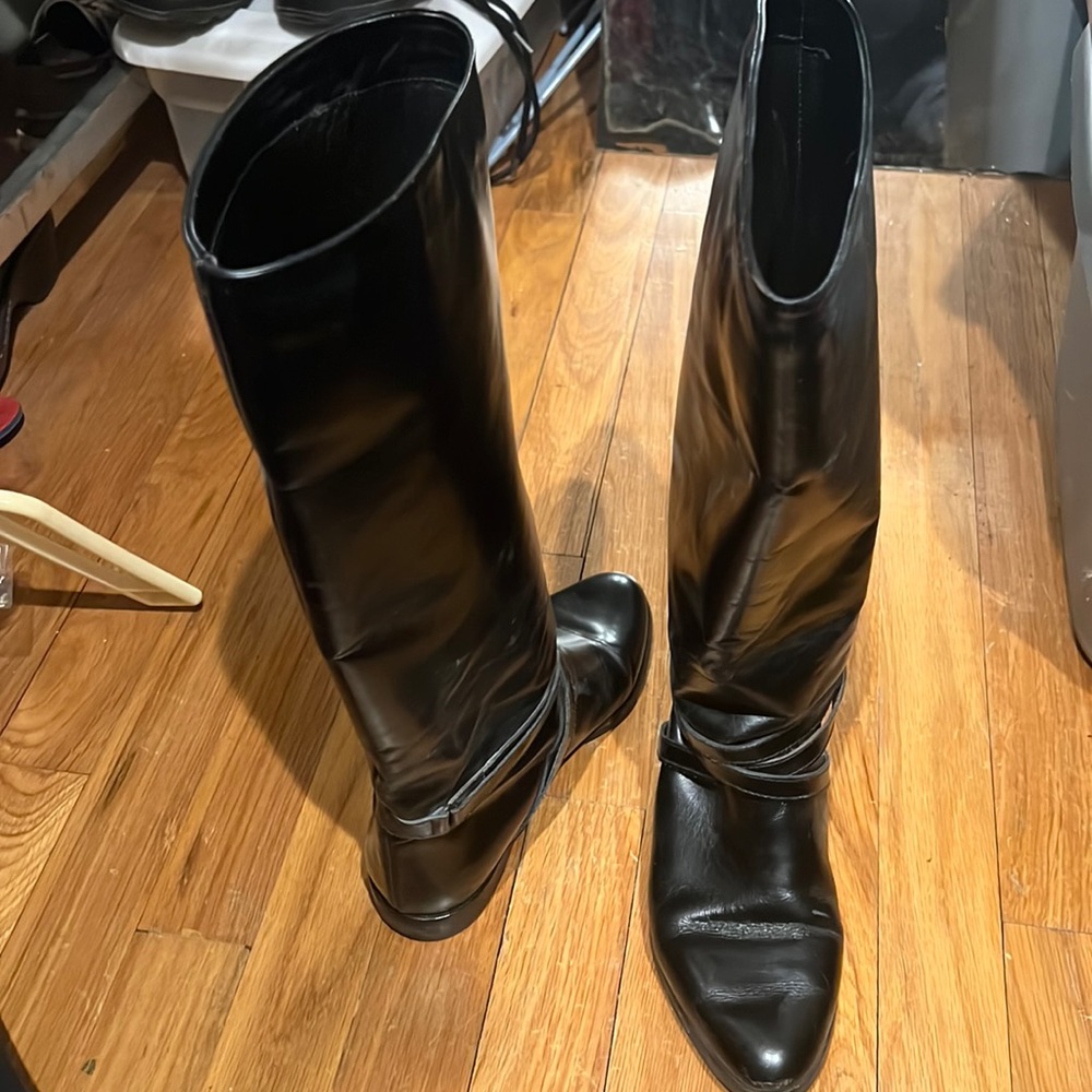 Vintage Saks Fifth Avenue Size 5.5 Leather Motorcycle Boots